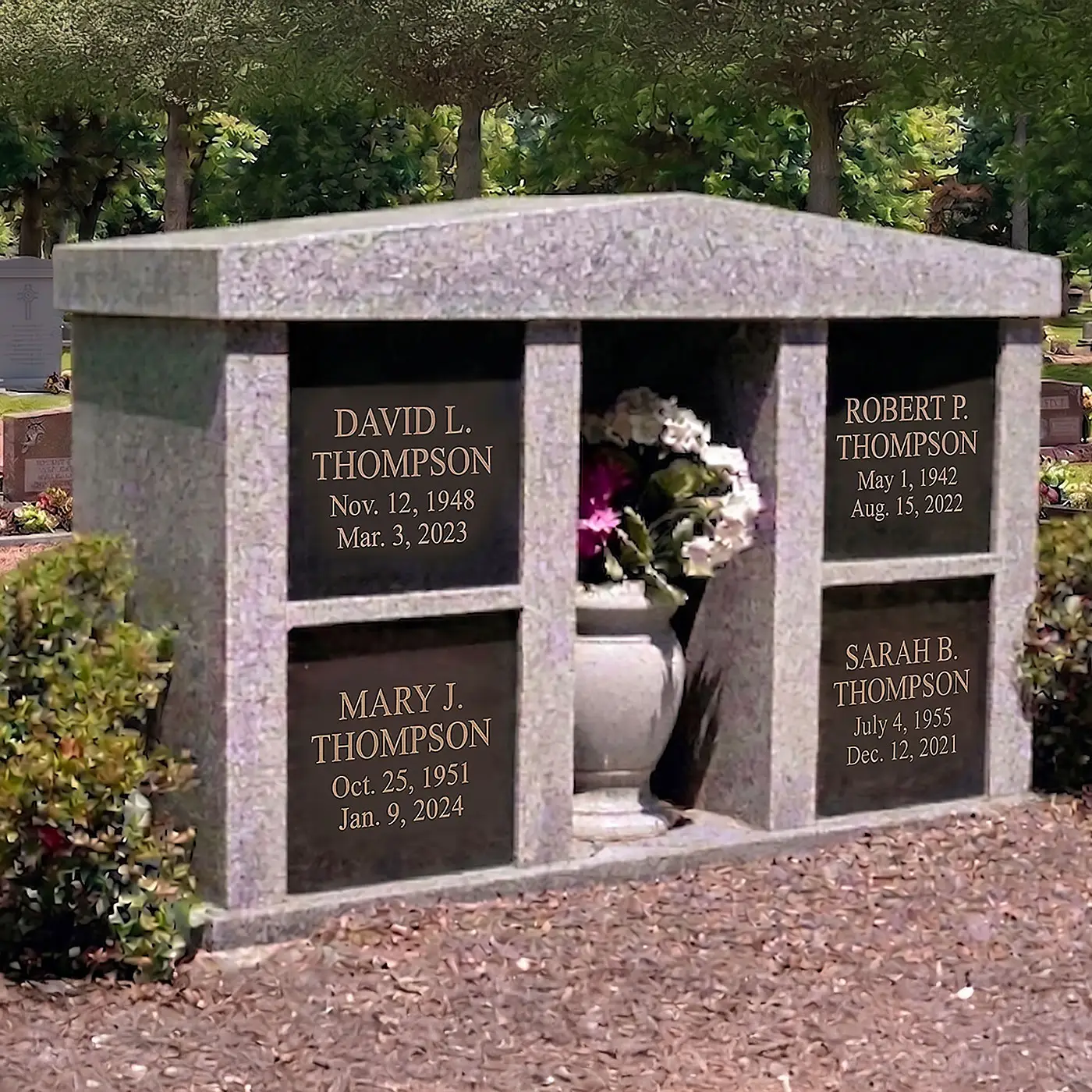 WMCC-01 Granite Cremation Columbariums Makers in Texas