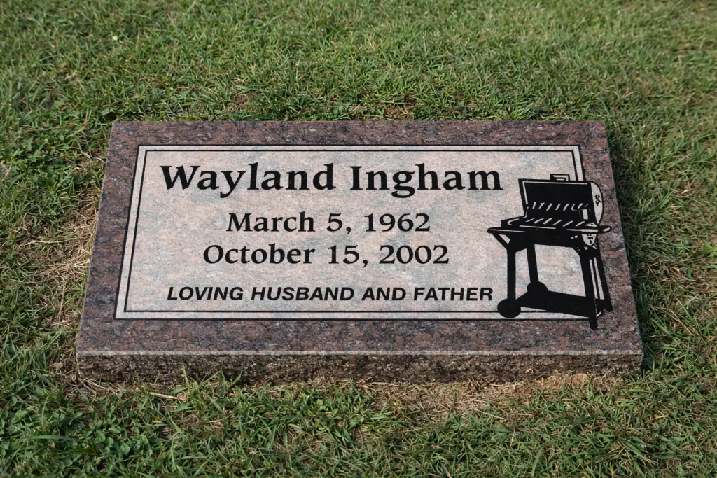 WMFGS-20 Flat Memorial Marker for an individual person