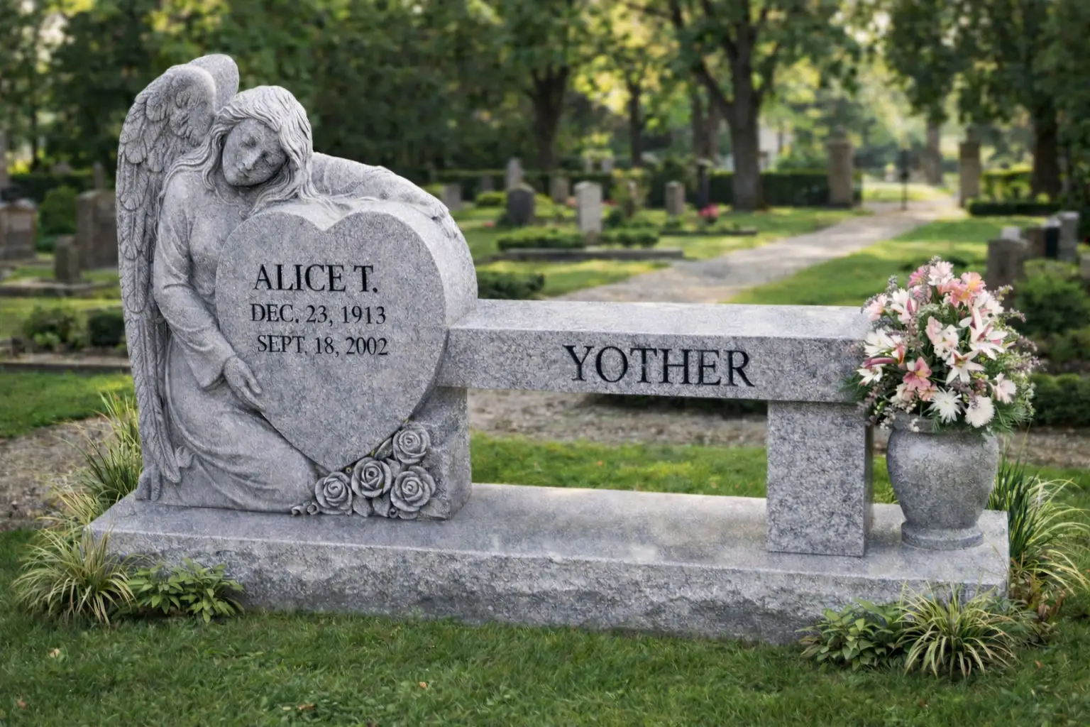 Granite Memorial Bench-WMB-14