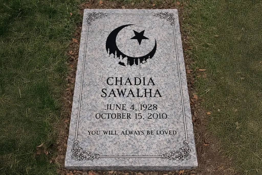 gray granite ledger memorial
