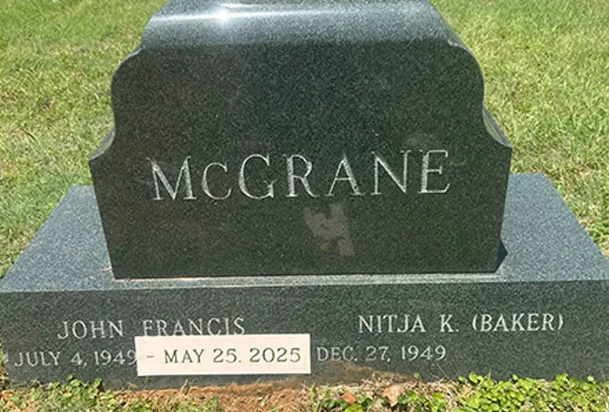 a cemetery on site memorial engraving project