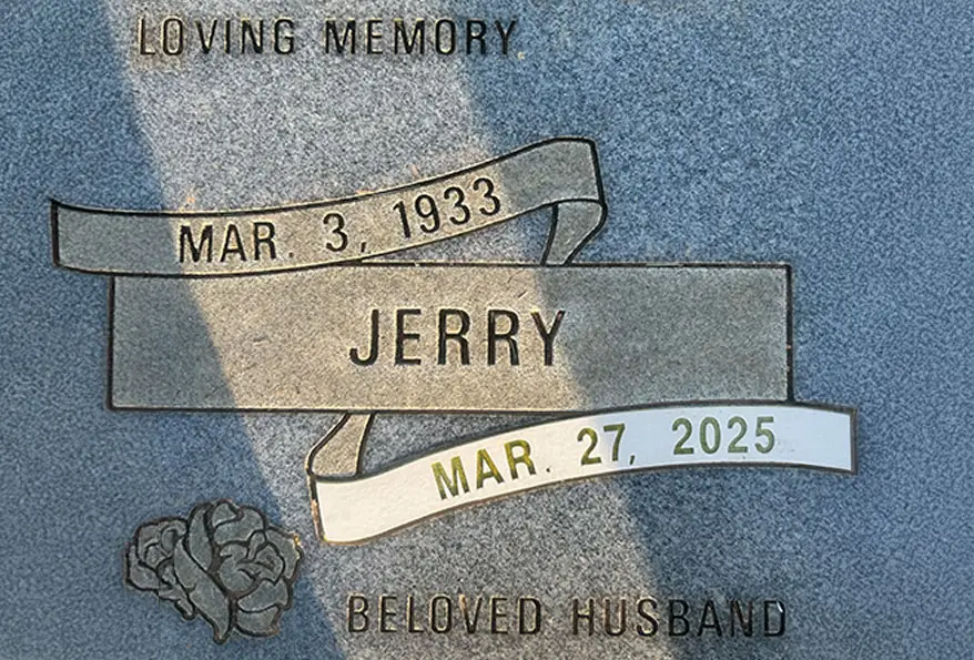 a cemetery on site memorial engraving project